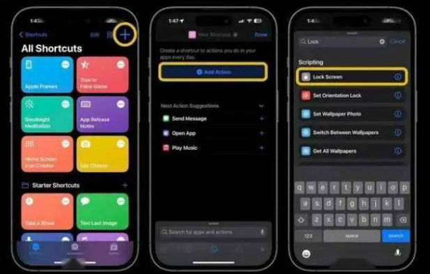 娄烦苹果14锁屏维修店分享iPhone14升级iOS16.4后如何创建锁屏快捷方式 